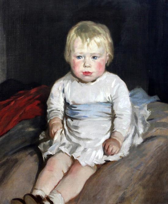 Glyn Philpot (1884-1937) Portrait of Rosemary Cross as a child 24 x 20in.